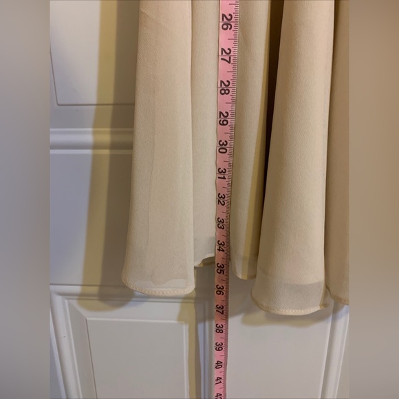 ASOS Embellished Crop Top Beaded Mini‎ Dress Women’s Ivory Beige Size US 4 - Picture 12 of 14